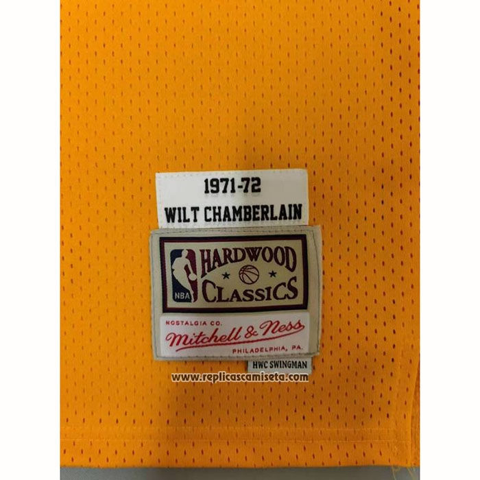 Camiseta Los Angeles Lakers Wilt Chamberlain #13 Mitchell & Ness 1971-72 Amarillo